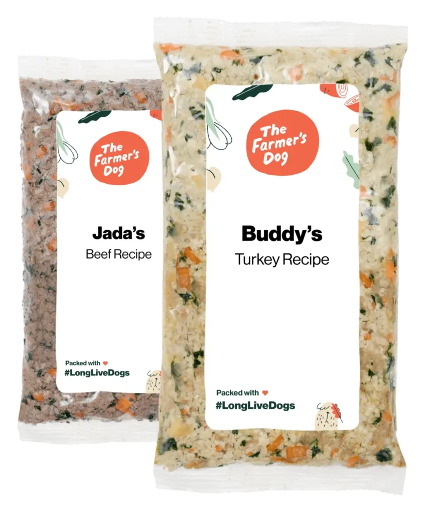 Fresh, human-grade dog food from The Farmer’s Dog, a trusted pet care essential recommended by CutiePaws